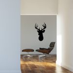 Autocollant mural - tête orignal - chevreuil