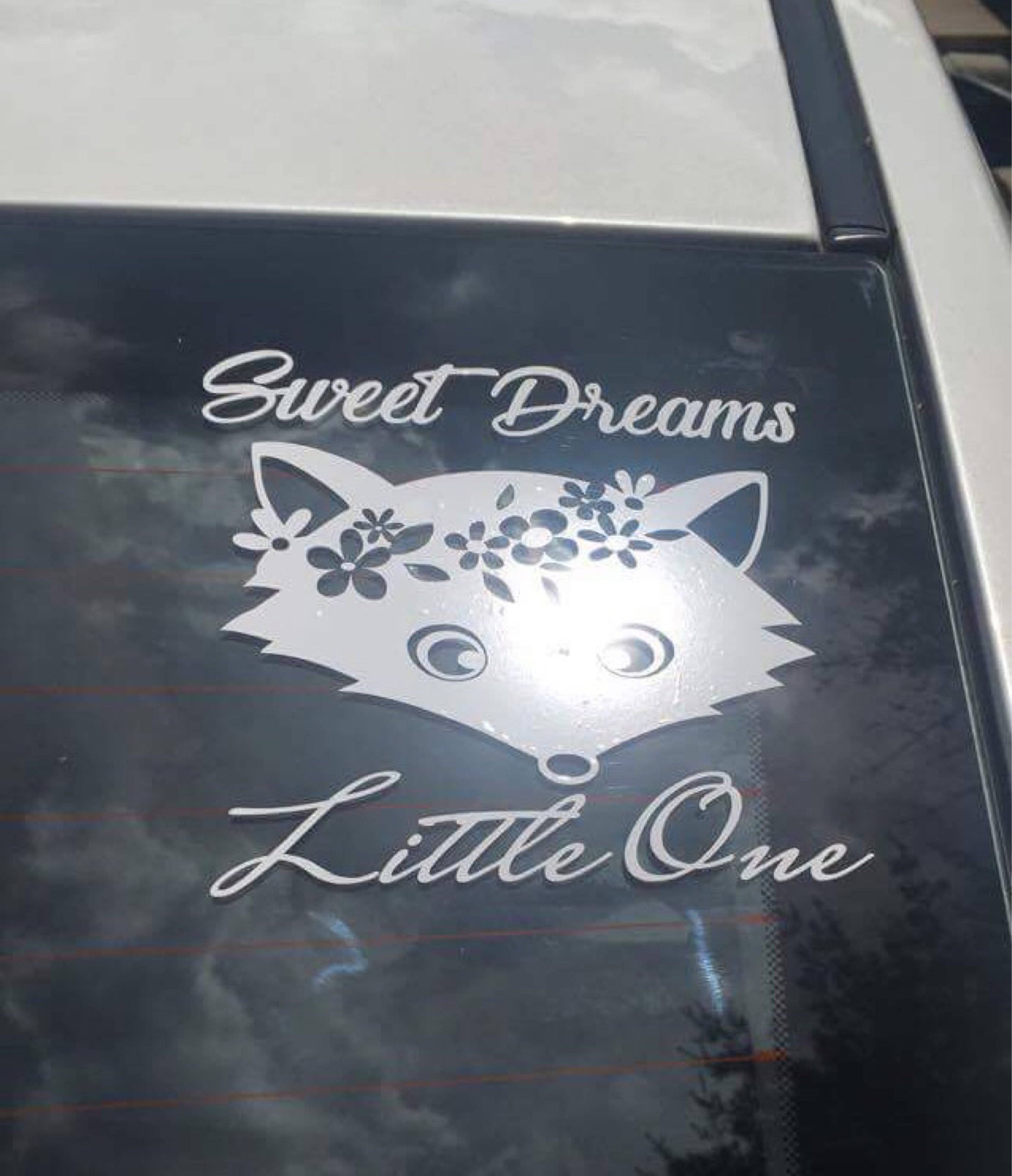 Autocollant voiture - bébé à bord - loup - louve - renard - famille à bord – Image 3