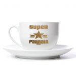 Autocollant tasse ou verre - super parrain - personnalisable