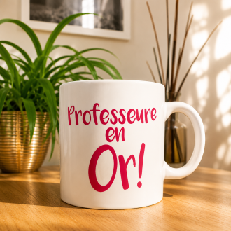 Autocollant Éducatrice en or pour tasse | Cadeau éducatrice