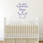 Autocollant mural pour enfant - ici dort une princesse