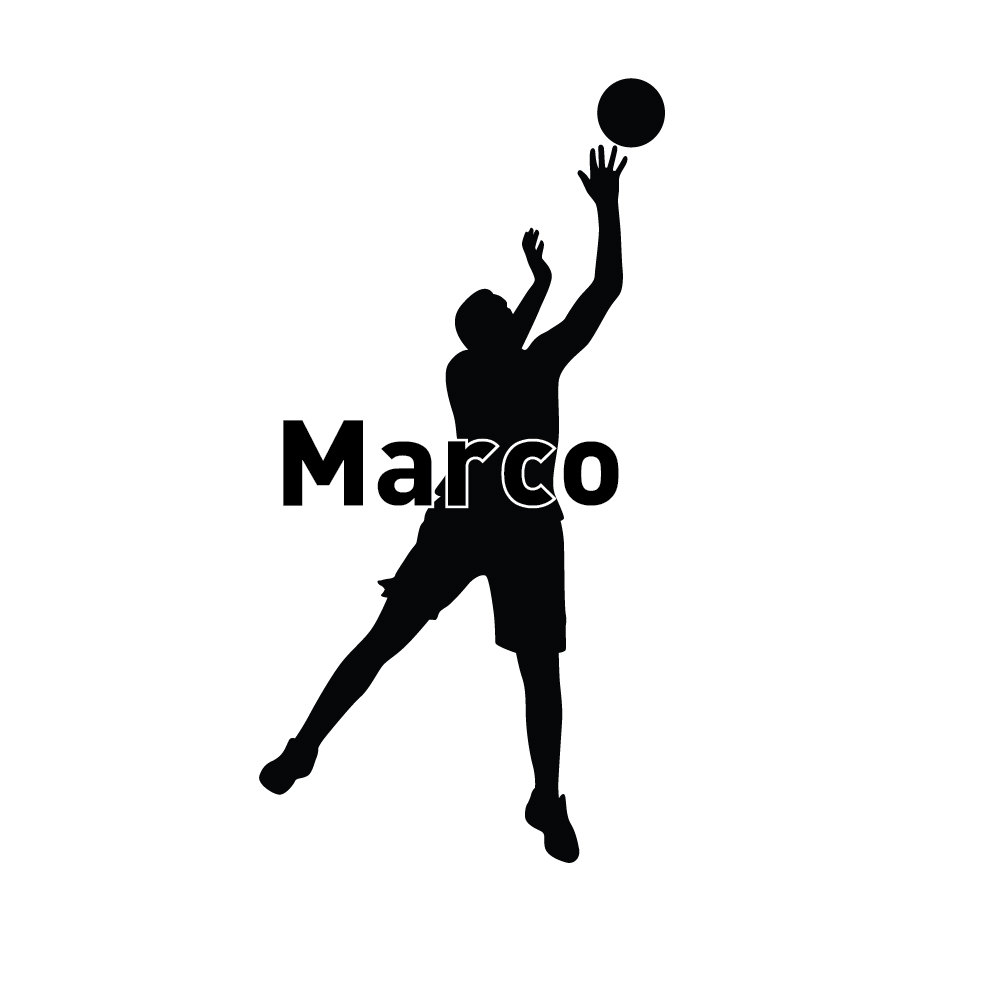 Autocollant mural - joueur de basketball silhouette – Image 5