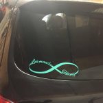 Autocollant voiture - symbole infini - noms personnalisables