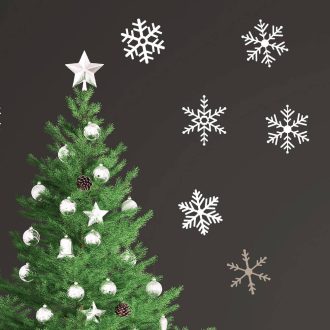 Autocollant mural amovible - flocons de neige