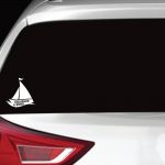 Autocollant voiture - voilier équipage à bord