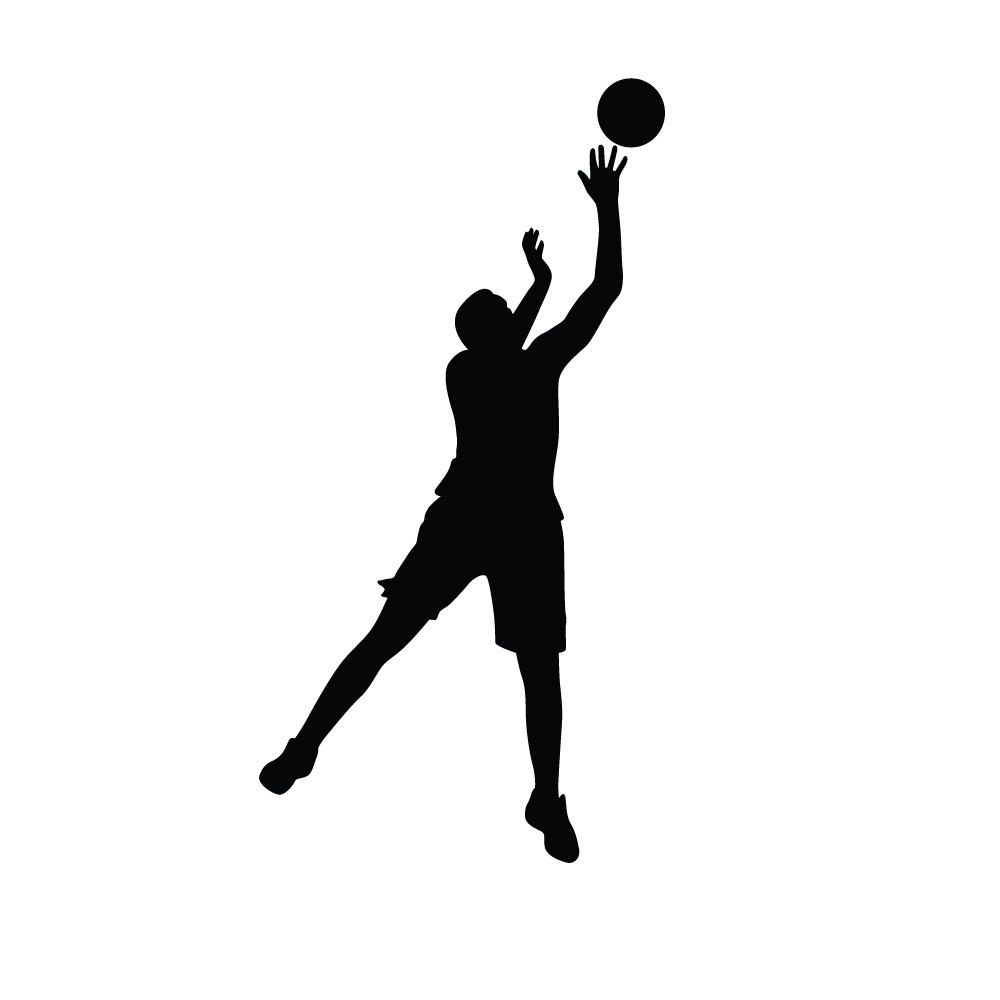 Autocollant mural - joueur de basketball silhouette – Image 3