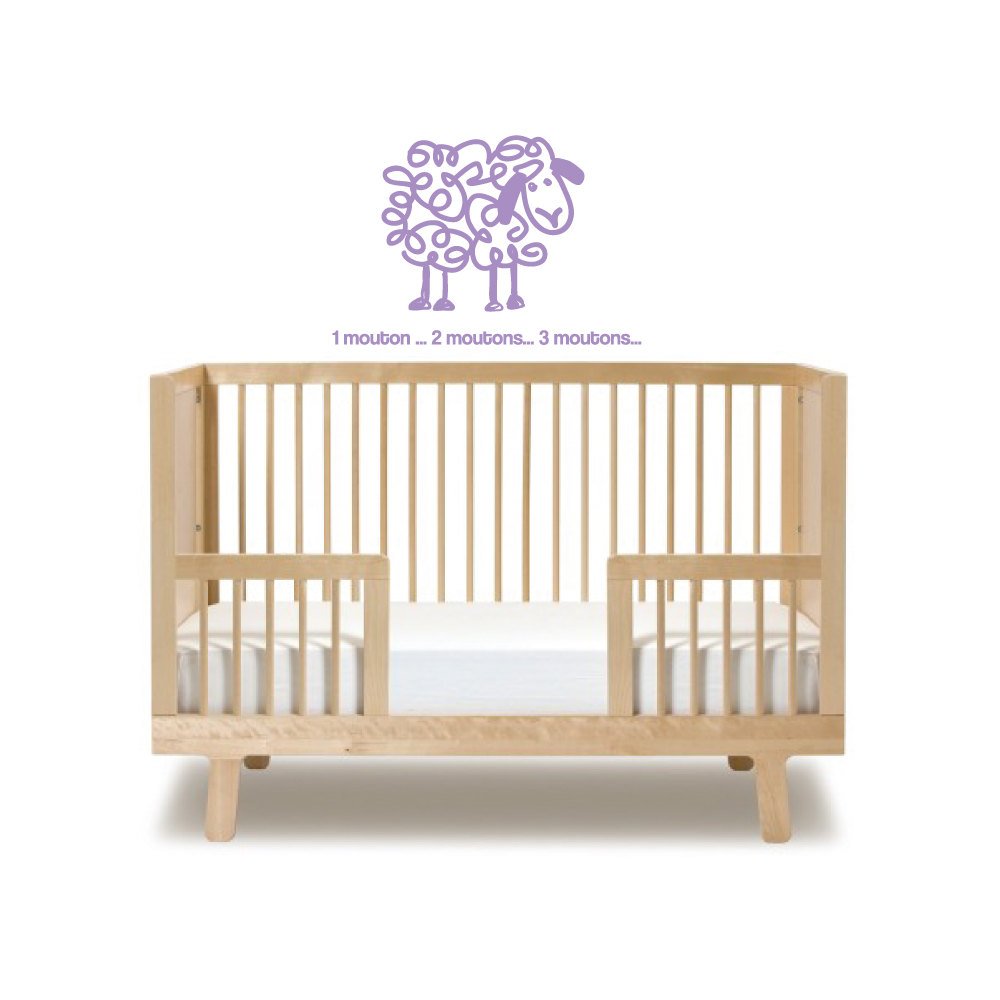 Autocollant mural pour enfant - 1 mouton... 2 moutons... 3 moutons...