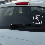 Autocollant voiture - bébé à bord - girafe