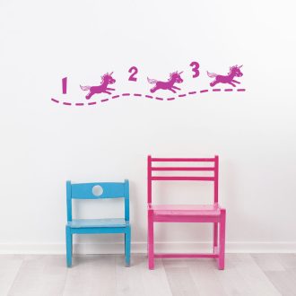 Autocollant mural pour enfant - licorne