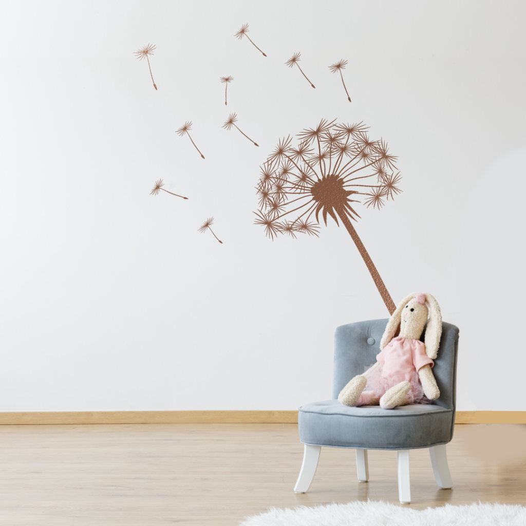 Autocollant Mural Pissenlit Et Notes De Musique - Amovible, Imperméable, 39x95 Cm, Pour Salon Ou Chambre