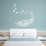 Autocollant mural - plume