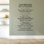Autocollant mural - Règles de la maison, croire en soi