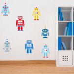 Autocollant mural - Petit robot