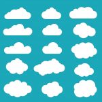 Autocollant mural nuage