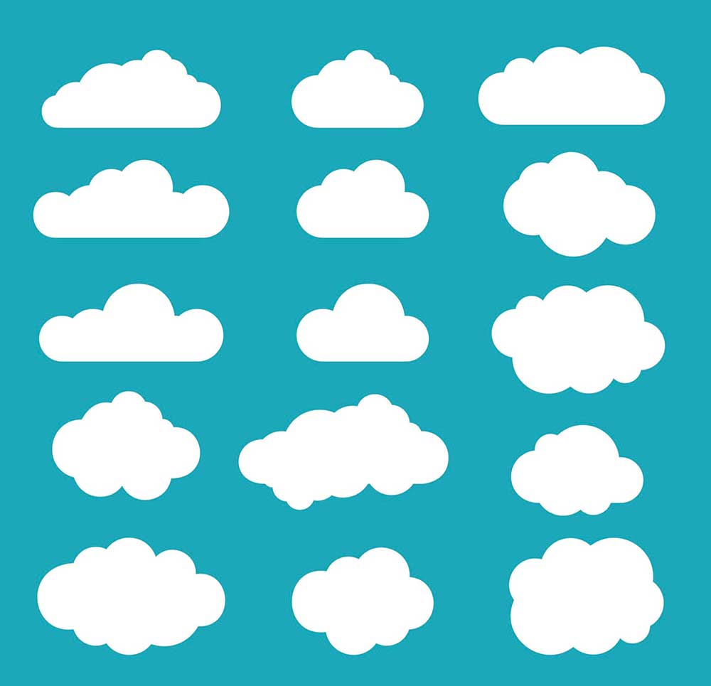 Autocollant mural nuage