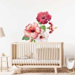 Autocollant mural - Fleur aquarelle