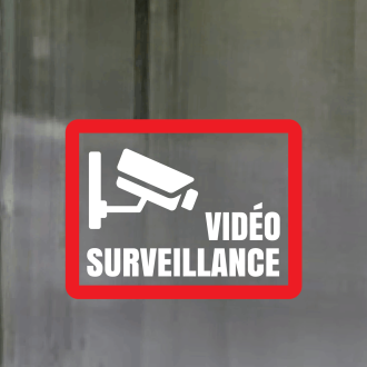 Vidéo surveillance autocollant pour la sécurité
